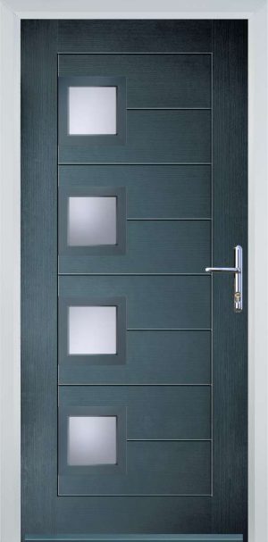Door Stop 4 Square (84) Modern - Grey