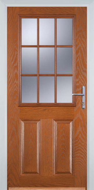 Door Stop 2 Panel 1 Grill (K) Traditional Door - Oak