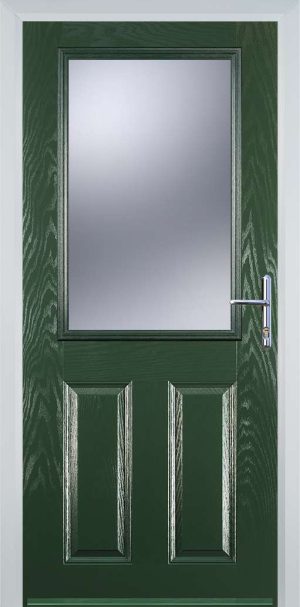 Door Stop 2 Panel 1 Square (F) Traditional Door - Green