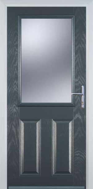 Door Stop 2 Panel 1 Square (F) Traditional Door - Grey