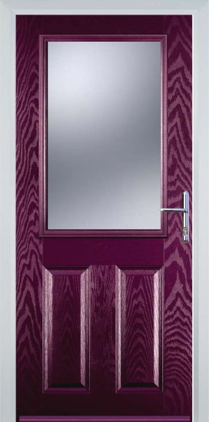 Door Stop 2 Panel 1 Square (F) Traditional Door - Purple Violet