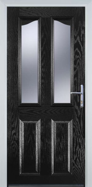 Door Stop 2 Panel 2 Angle (B) Traditional Door - Black