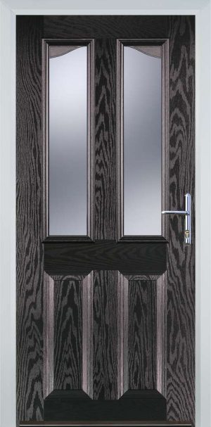 Door Stop 2 Panel 2 Angle (B) Traditional Door - Black Brown