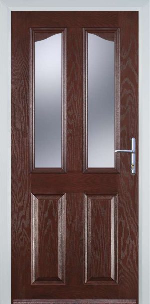 Door Stop 2 Panel 2 Angle (B) Traditional Door - Dark Wood