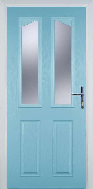 Door Stop 2 Panel 2 Angle (B) Traditional Door - Duck Egg blue