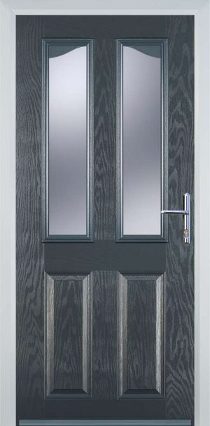 Door Stop 2 Panel 2 Angle (B) Traditional Door - Grey