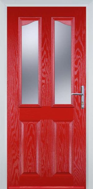 Door Stop 2 Panel 2 Angle (B) Traditional Door - Poppy Red