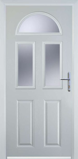 Door Stop 2 Panel 2 Square 1 Arch (G) Traditional Door - White