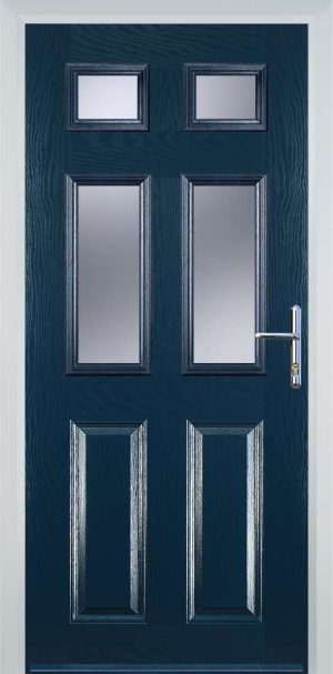 Door Stop 3 panel 1 Square (61) Traditional Door - Blue