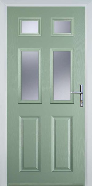 Door Stop 3 panel 1 Square (61) Traditional Door - Chartwell Green