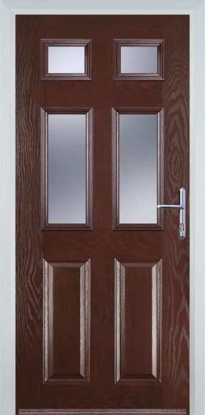 Door Stop 3 panel 1 Square (61) Traditional Door - Dark Wood