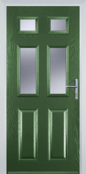 Door Stop 3 panel 1 Square (61) Traditional Door - Fern Green