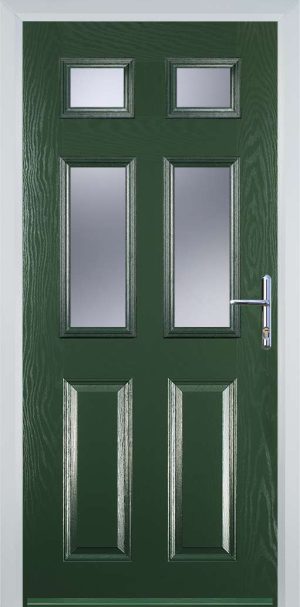 Door Stop 3 panel 1 Square (61) Traditional Door - Green