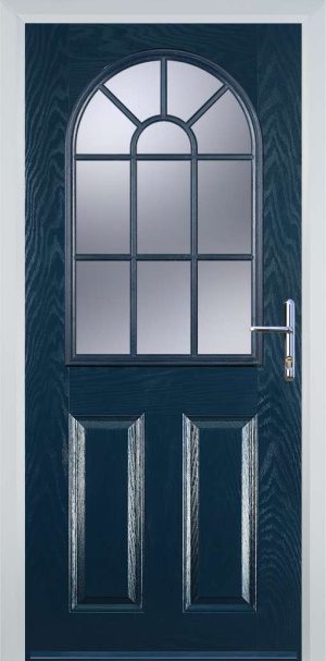 Door Stop 2 Panel Sunburst (L) Traditional Door - Blue