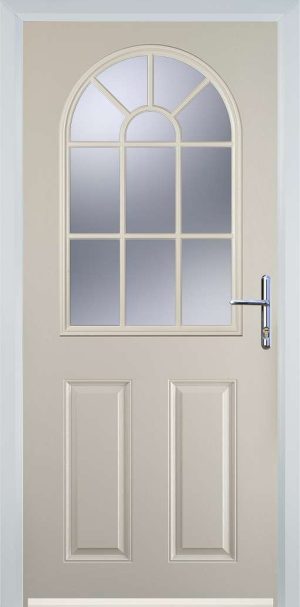 Door Stop 2 Panel Sunburst (L) Traditional Door - Cream