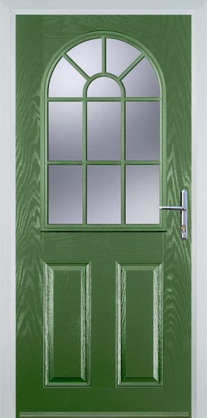 Door Stop 2 Panel Sunburst (L) Traditional Door - Fern Green