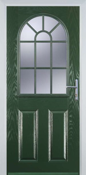 Door Stop 2 Panel Sunburst (L) Traditional Door - Green