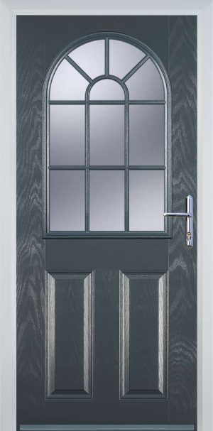 Door Stop 2 Panel Sunburst (L) Traditional Door - Grey