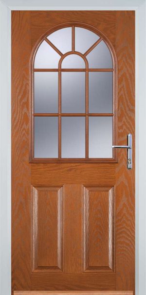 Door Stop 2 Panel Sunburst (L) Traditional Door - Oak