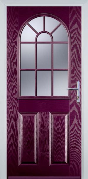 Door Stop 2 Panel Sunburst (L) Traditional Door - Purple Violet