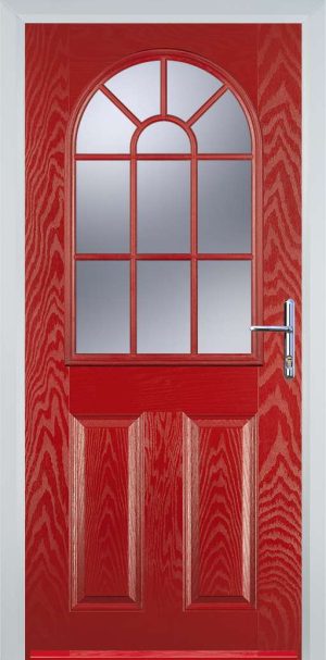 Door Stop 2 Panel Sunburst (L) Traditional Door - Red