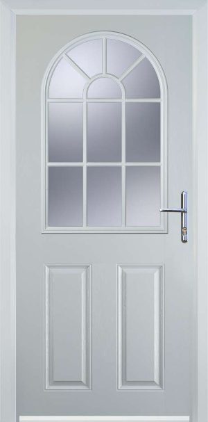 Door Stop 2 Panel Sunburst (L) Traditional Door - White