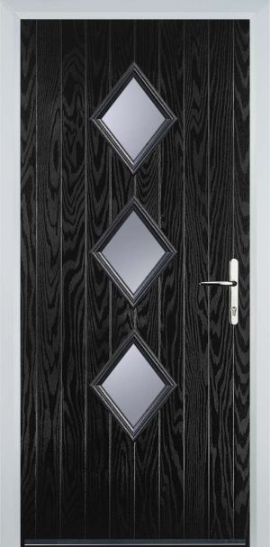 Door Stop 3 Diamond (P3) Contemporary - Black