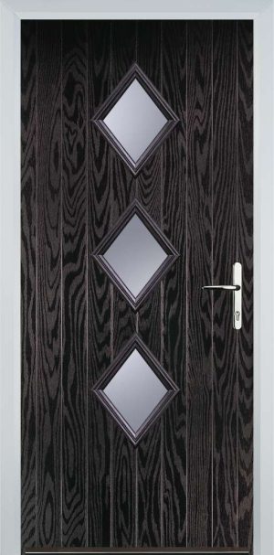 Door Stop 3 Diamond (P3) Contemporary - Black Brown
