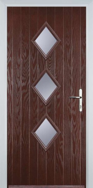 Door Stop 3 Diamond (P3) Contemporary - Dark Wood