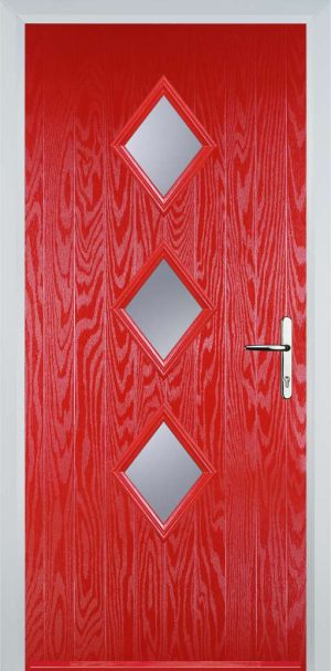 Door Stop 3 Diamond (P3) Contemporary - Poppy Red