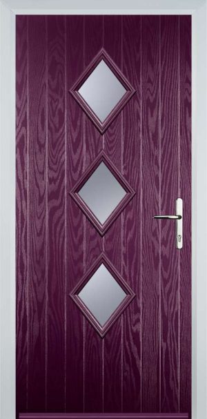 Door Stop 3 Diamond (P3) Contemporary - Purple Violet