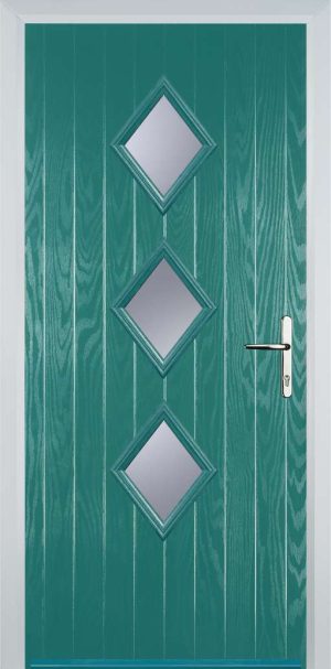 Door Stop 3 Diamond (P3) Contemporary - Turquoise blue