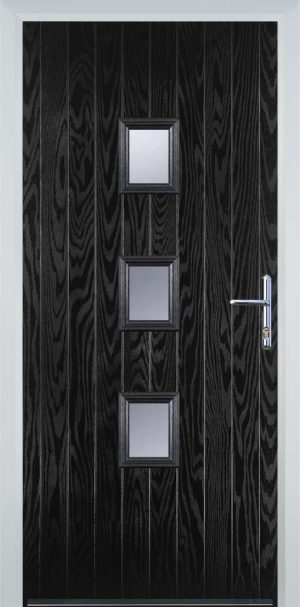 Door Stop 3 Square Mid (Y3) Contemporary - Black