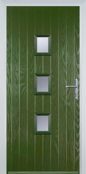 Door Stop 3 Square Mid (Y3) Contemporary - Fern Green
