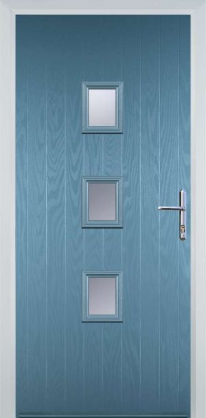 Door Stop 3 Square Mid (Y3) Contemporary - Pastle Blue