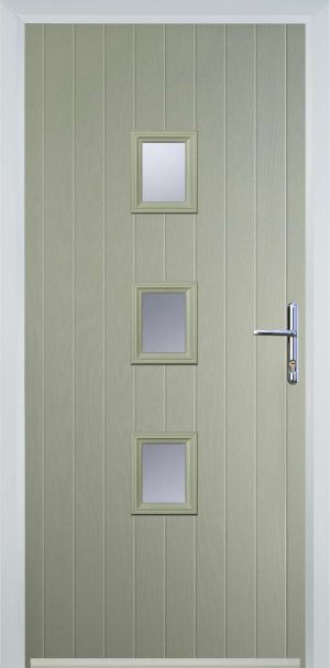 Door Stop 3 Square Mid (Y3) Contemporary - Pebble Grey