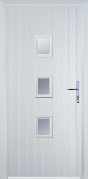Door Stop 3 Square Mid (Y3) Contemporary - White
