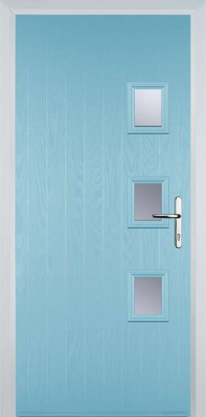 Door Stop 3 Square (Y) Contemporary - Duck Egg blue