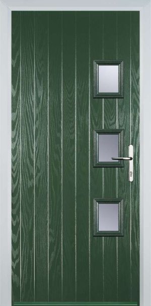 Door Stop 3 Square (Y) Contemporary - Green