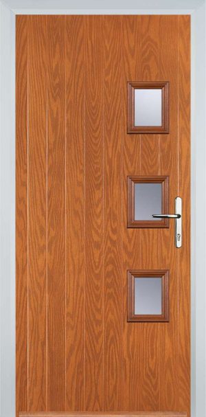 Door Stop 3 Square (Y) Contemporary - Oak