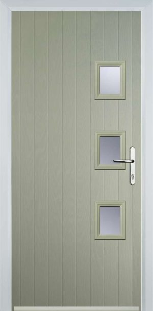 Door Stop 3 Square (Y) Contemporary - Pebble Grey