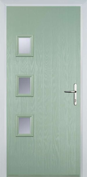 Door Stop 3 Square (YH) Contemporary - Chartwell Green