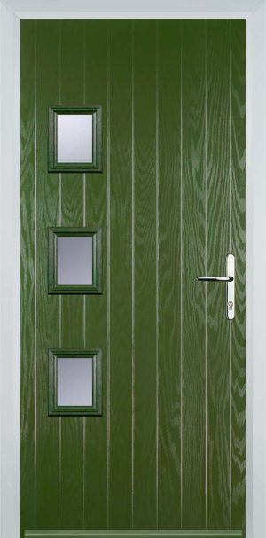 Door Stop 3 Square (YH) Contemporary - Fern Green