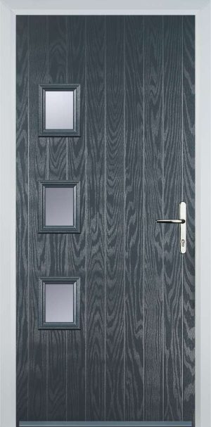 Door Stop 3 Square (YH) Contemporary - Grey
