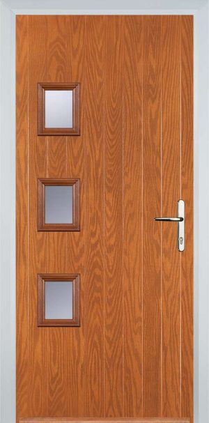 Door Stop 3 Square (YH) Contemporary - Oak