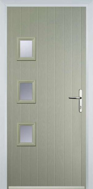 Door Stop 3 Square (YH) Contemporary - Pebble Grey