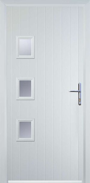 Door Stop 3 Square (YH) Contemporary - White