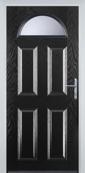 Door Stop 4 Panel 1 Arch (D) Traditional Door - Black