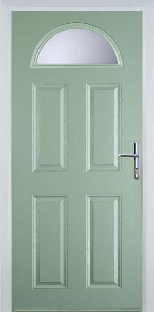 Door Stop 4 Panel 1 Arch (D) Traditional Door - Chartwell Green