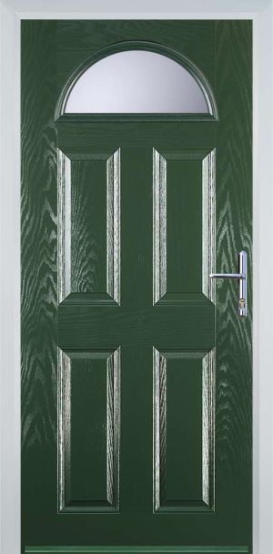 Door Stop 4 Panel 1 Arch (D) Traditional Door - Green